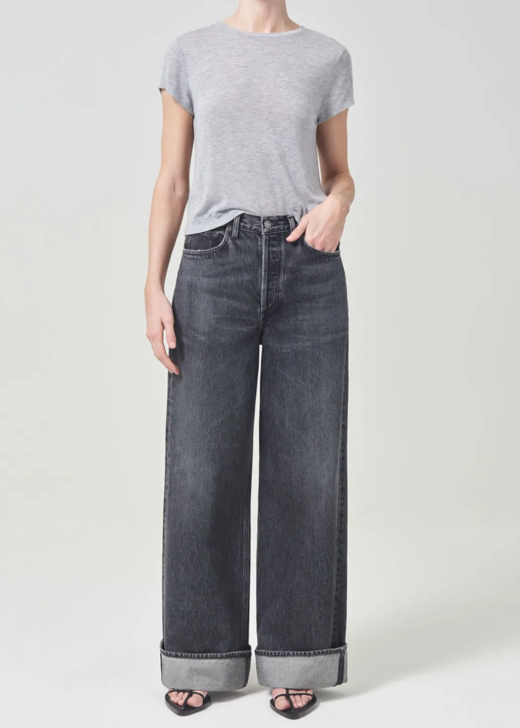 AGOLDE Dame High Rise Wide Leg In Ditch Discount