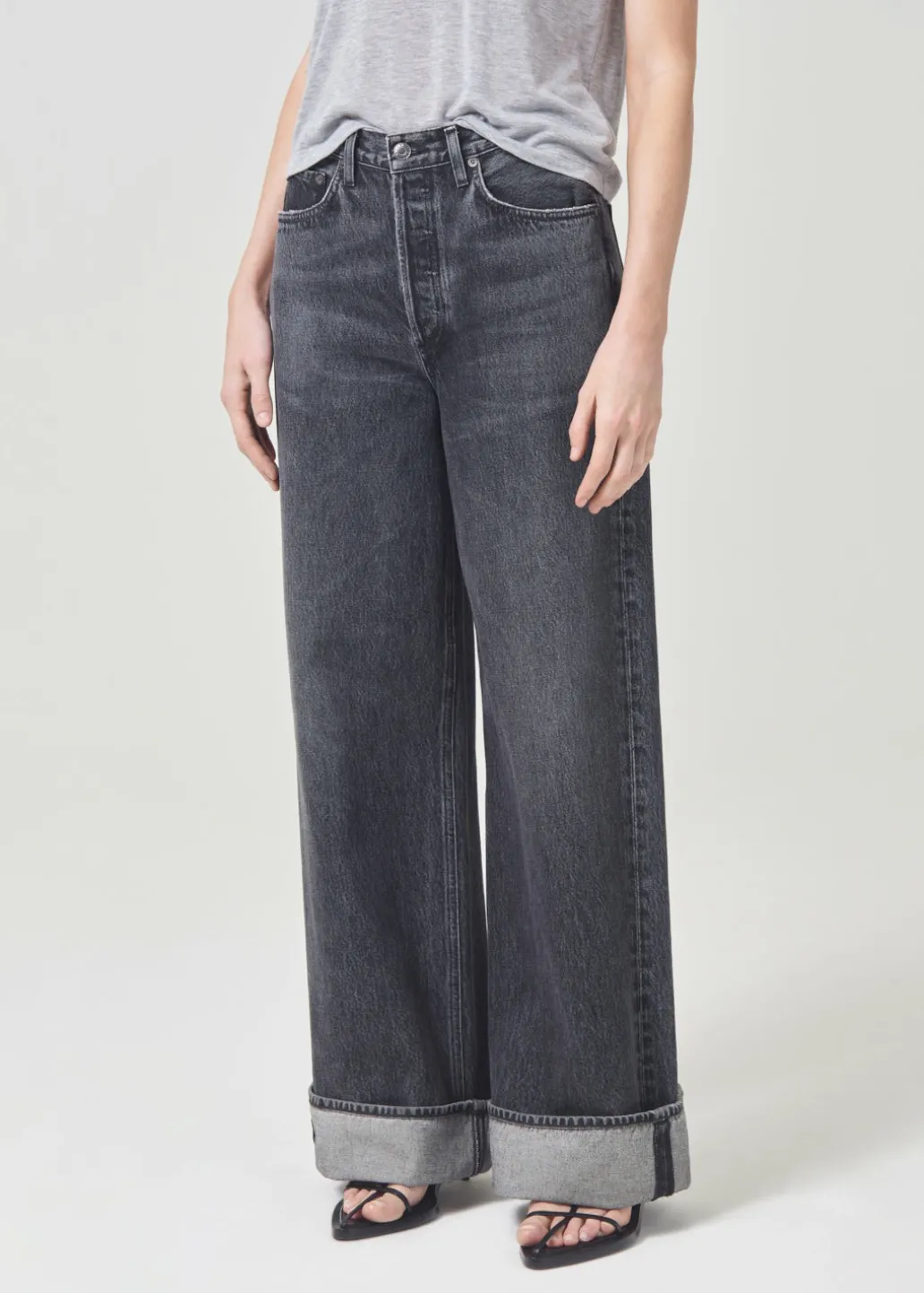 AGOLDE Dame High Rise Wide Leg In Ditch Discount