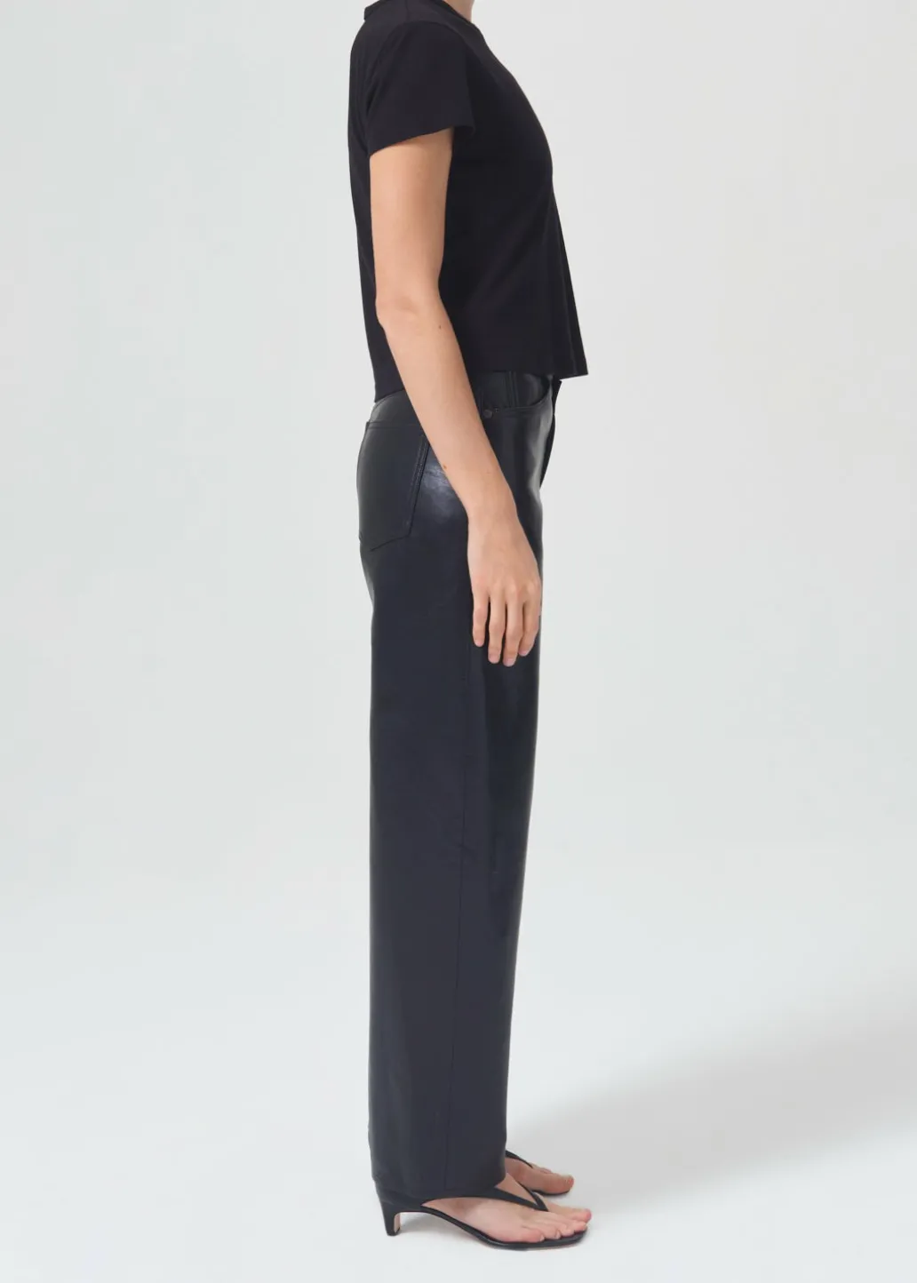 AGOLDE Drew Tee In Black Clearance