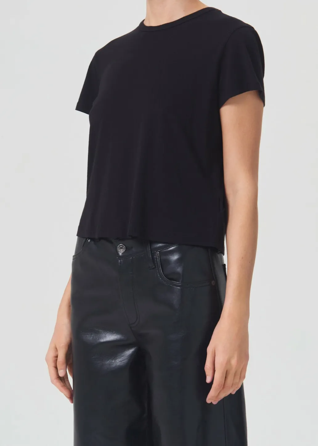 AGOLDE Drew Tee In Black Clearance