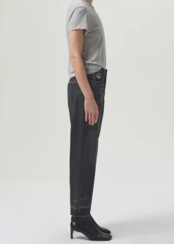 AGOLDE Drew Tee In Grey Heather Hot