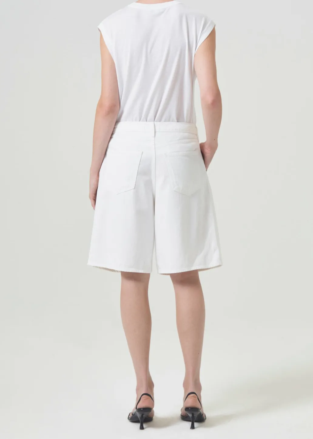 AGOLDE Ellis Trouser Short In Milkshake Clearance