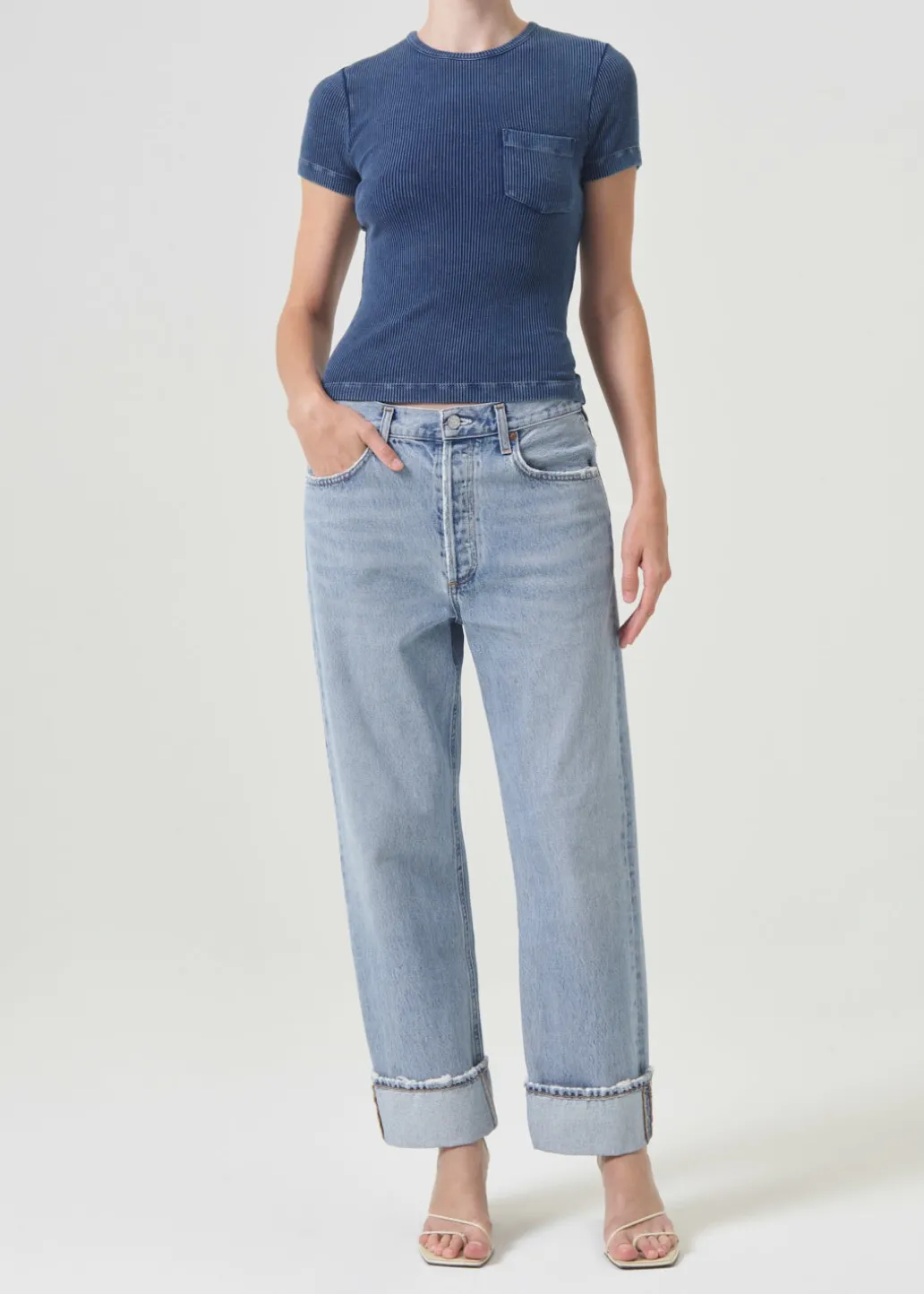AGOLDE Fran Low Slung Straight In Force Best Sale