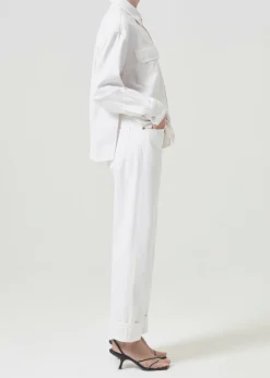 AGOLDE Gwen Slice Shirt In Fortune Cookie Cheap