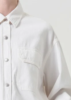 AGOLDE Gwen Slice Shirt In Fortune Cookie Cheap