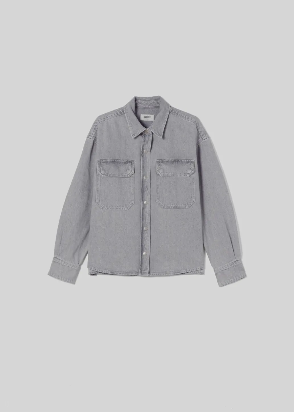 AGOLDE Gwen Slice Shirt In Rain Cheap