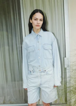 AGOLDE Gwen Slice Shirt In Tension Fashion