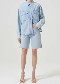 AGOLDE Gwen Slice Shirt In Tension Fashion