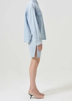AGOLDE Gwen Slice Shirt In Tension Fashion