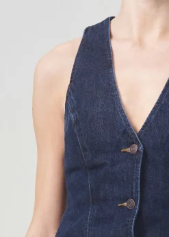 AGOLDE Heller Vest In Polished Hot