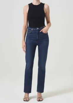 AGOLDE High Rise Stovepipe (Stretch) In Discord Clearance