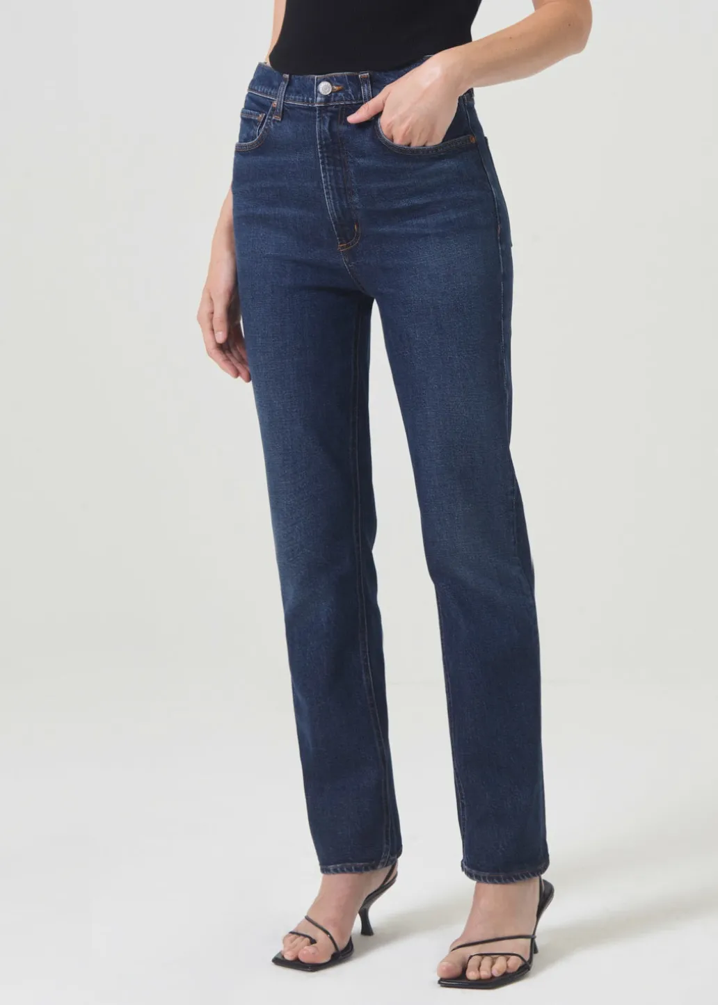 AGOLDE High Rise Stovepipe (Stretch) In Discord Clearance