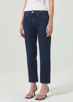 AGOLDE Kye Mid Rise Straight Crop (Stretch) In Song Online