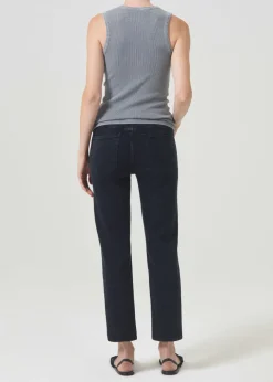 AGOLDE Kye Mid Rise Straight Crop (Stretch) In Pepper Discount
