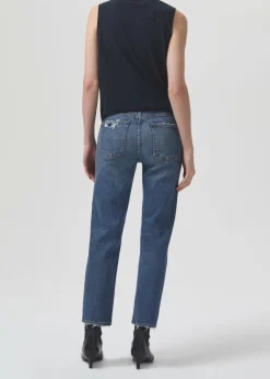 AGOLDE Kye Mid Rise Straight Crop (Stretch) In Notion Cheap