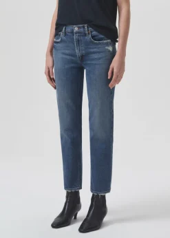 AGOLDE Kye Mid Rise Straight Crop (Stretch) In Notion Cheap