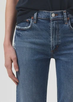 AGOLDE Kye Mid Rise Straight Crop (Stretch) In Notion Cheap