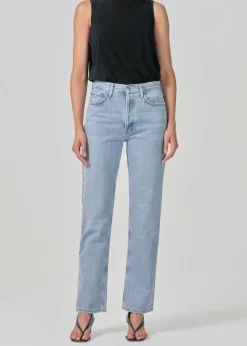AGOLDE Lana Mid Rise Straight In Riptide Best
