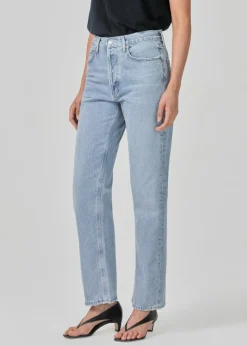 AGOLDE Lana Mid Rise Straight In Riptide Best