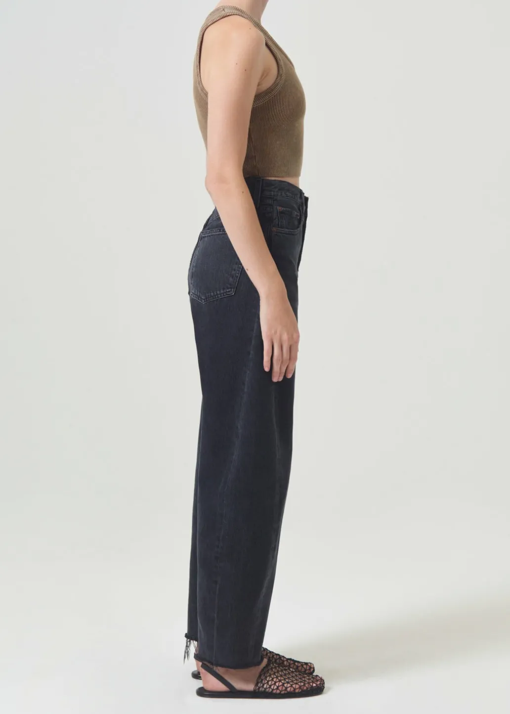 AGOLDE Luna High Rise Pieced Taper In Posses Flash Sale