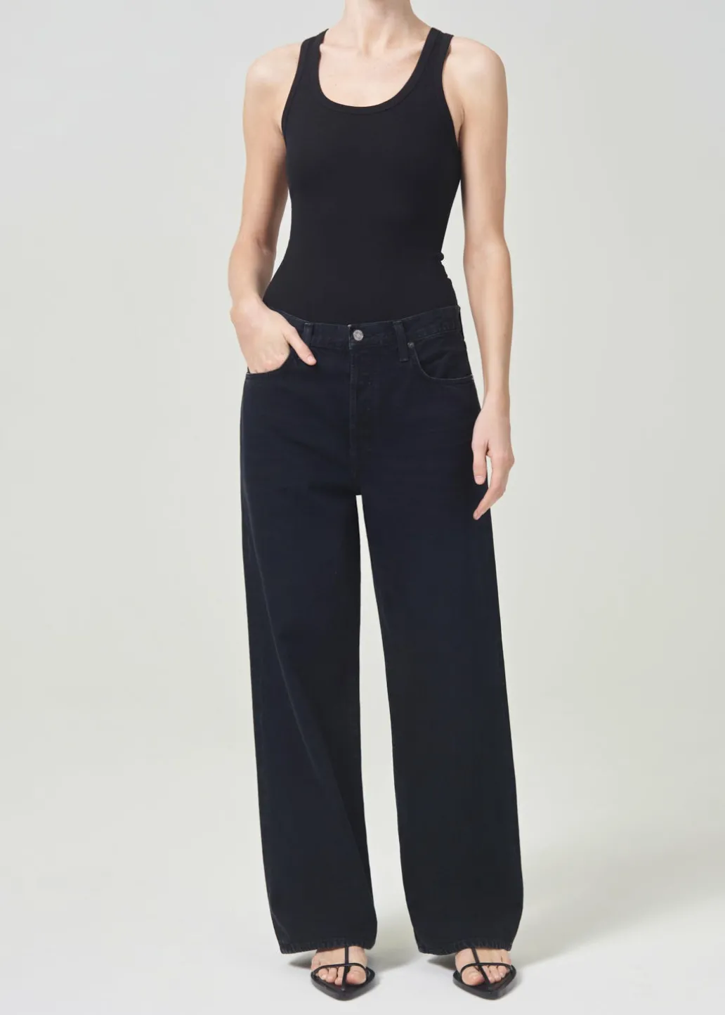 AGOLDE Maria Bodysuit In Black Best Sale