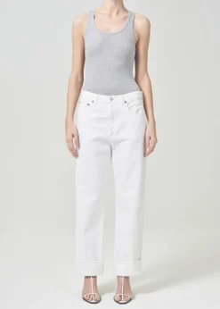 AGOLDE Maria Bodysuit In Grey Heather Clearance
