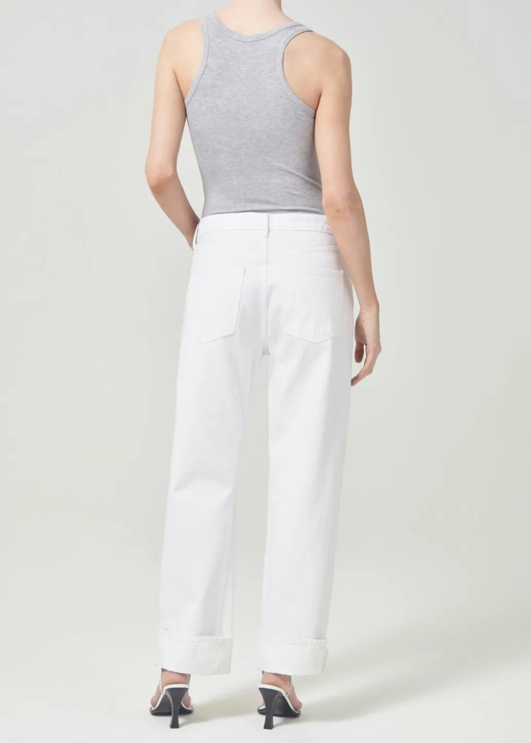 AGOLDE Maria Bodysuit In Grey Heather Clearance
