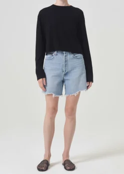 AGOLDE Mason Crop Tee In Black Shop