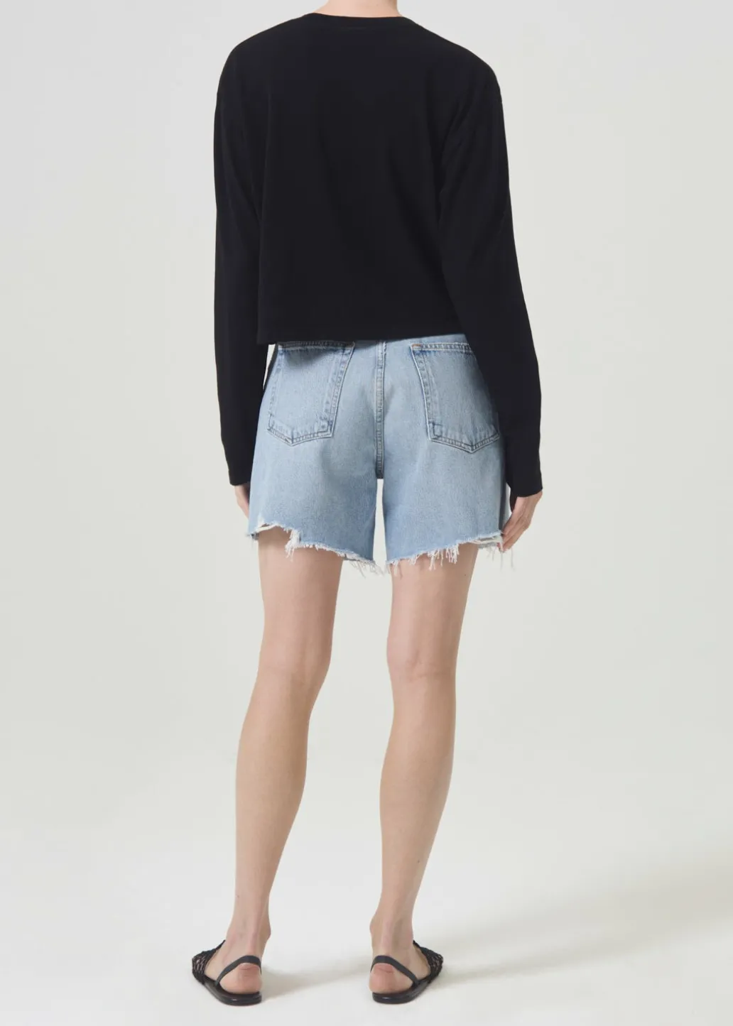 AGOLDE Mason Crop Tee In Black Shop