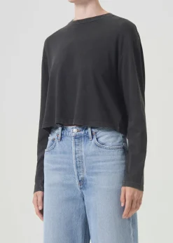 AGOLDE Mason Crop Tee In Fracture Sale