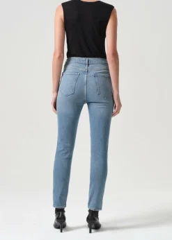 AGOLDE Nico High Rise Slim Fit (Stretch) In Helm Discount