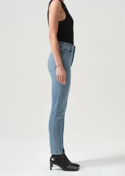AGOLDE Nico High Rise Slim Fit (Stretch) In Helm Discount
