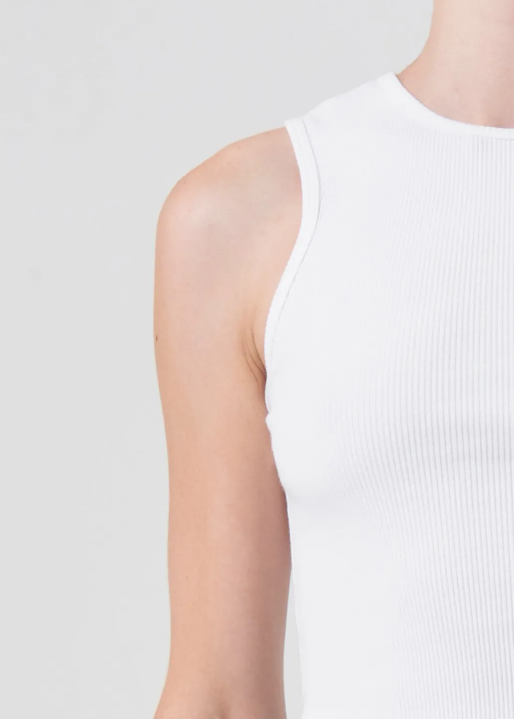 AGOLDE Nova Tank In White Fashion