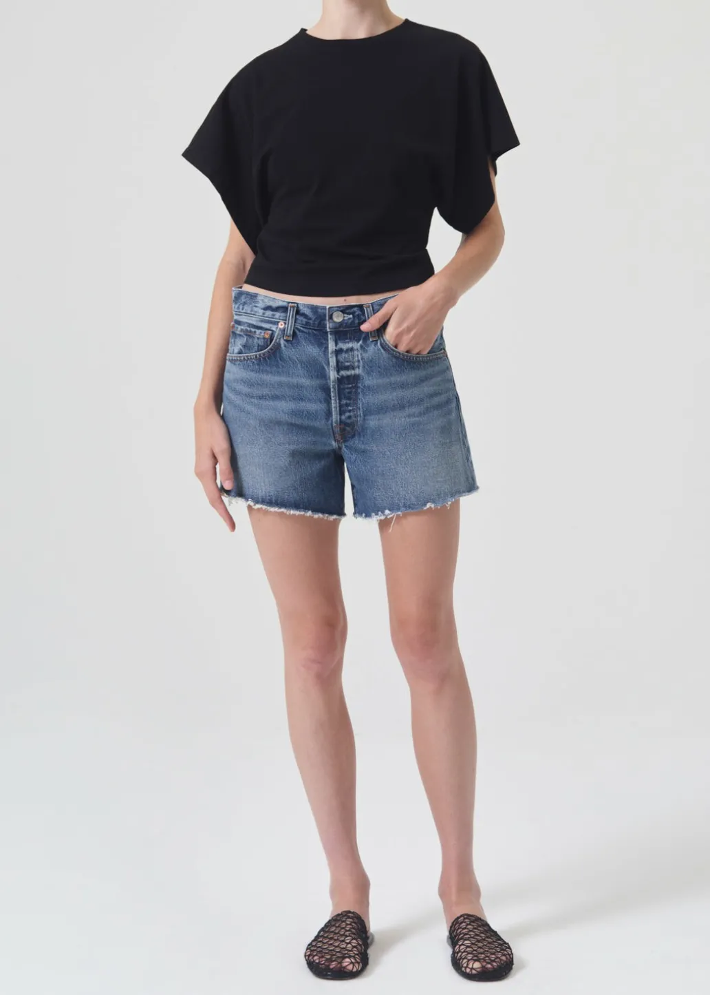 AGOLDE Parker Long Short In Ruin Fashion