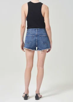 AGOLDE Parker Vintage Cut Off Short (With Slit) In Caution Shop