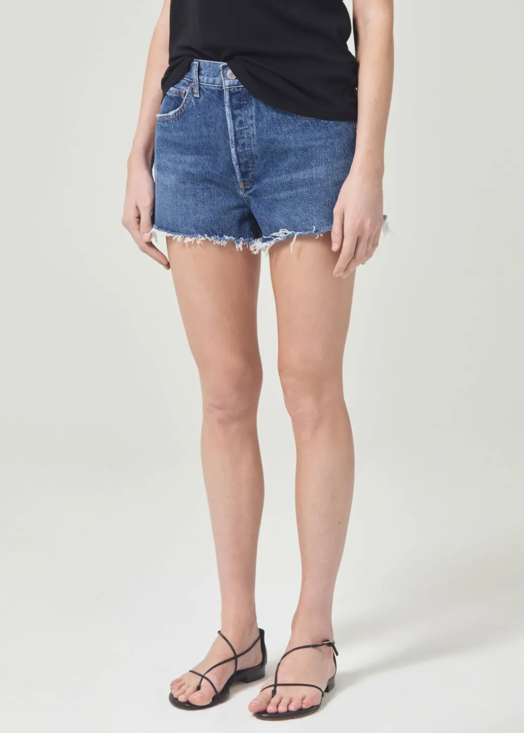 AGOLDE Parker Vintage Cut Off Short (With Slit) In Caution Shop