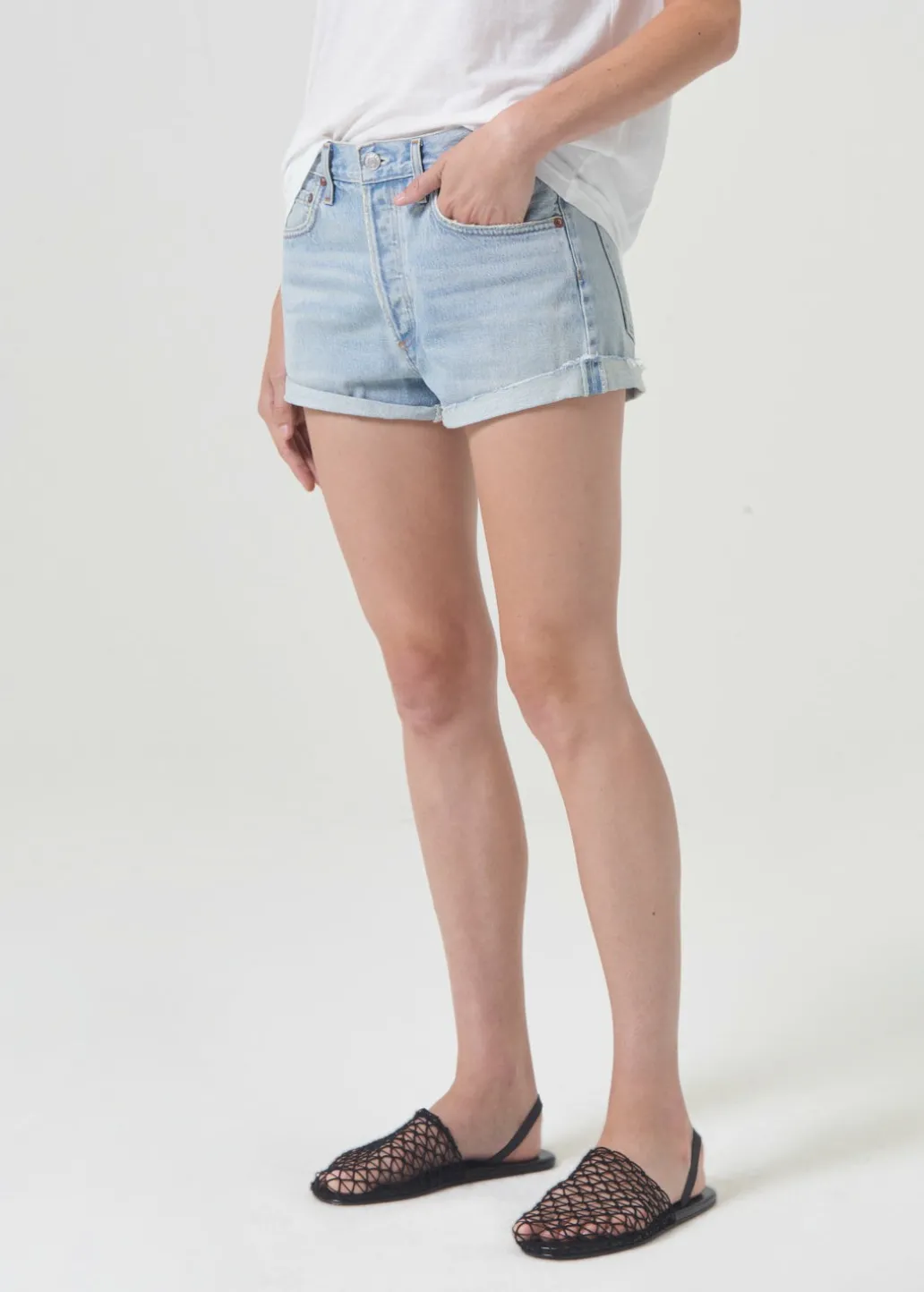 AGOLDE Parker Vintage Rolled Short In Farewell New