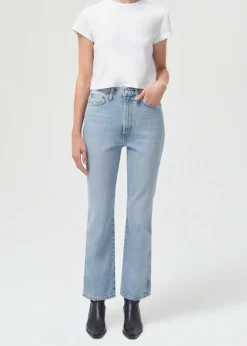 AGOLDE Pinch Waist Kick Flare In Riptide Hot