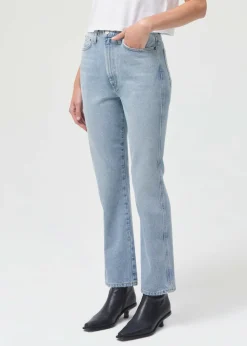 AGOLDE Pinch Waist Kick Flare In Riptide Hot
