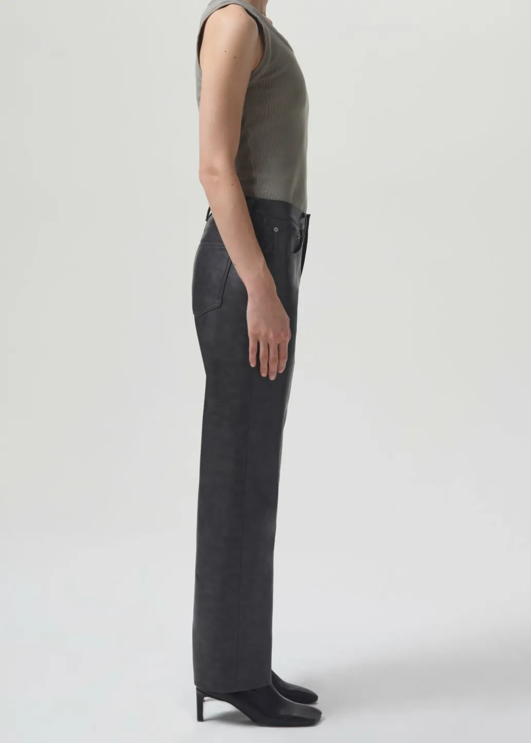 AGOLDE Poppy Tank In Drab Fashion