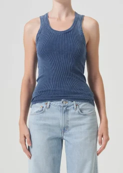 AGOLDE Poppy Tank In Indigo Best