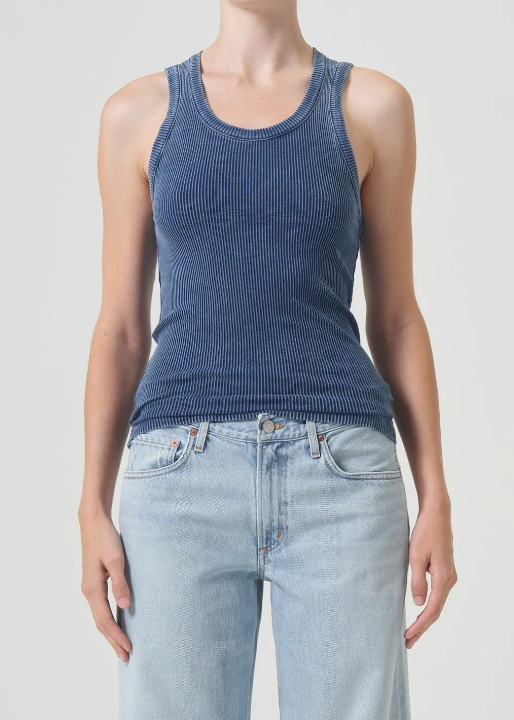 AGOLDE Poppy Tank In Indigo Best