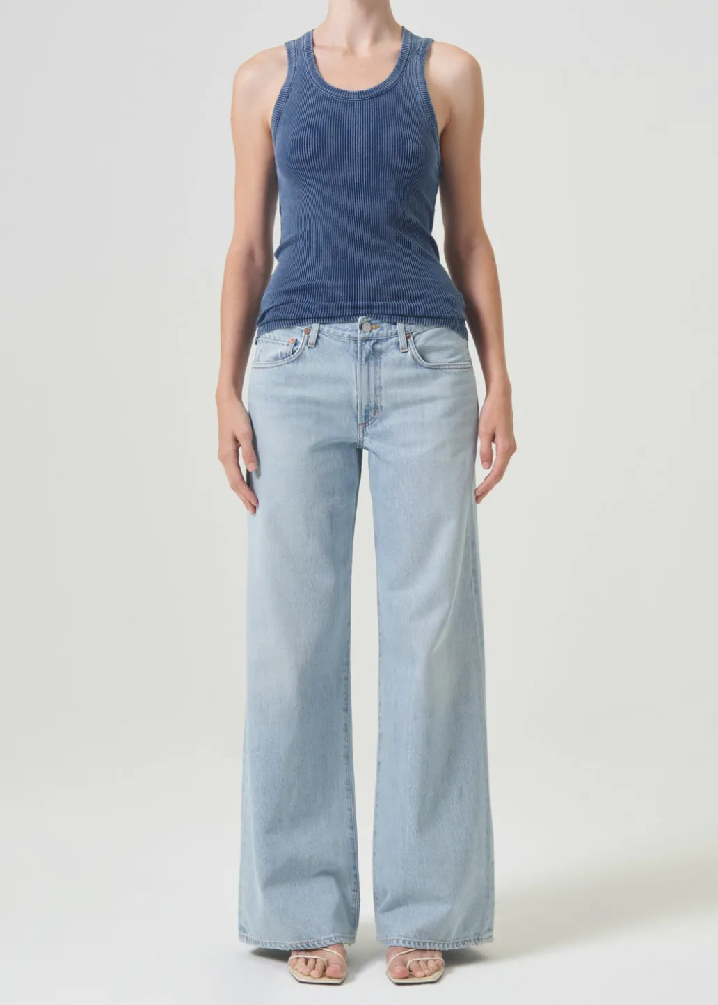 AGOLDE Poppy Tank In Indigo Best
