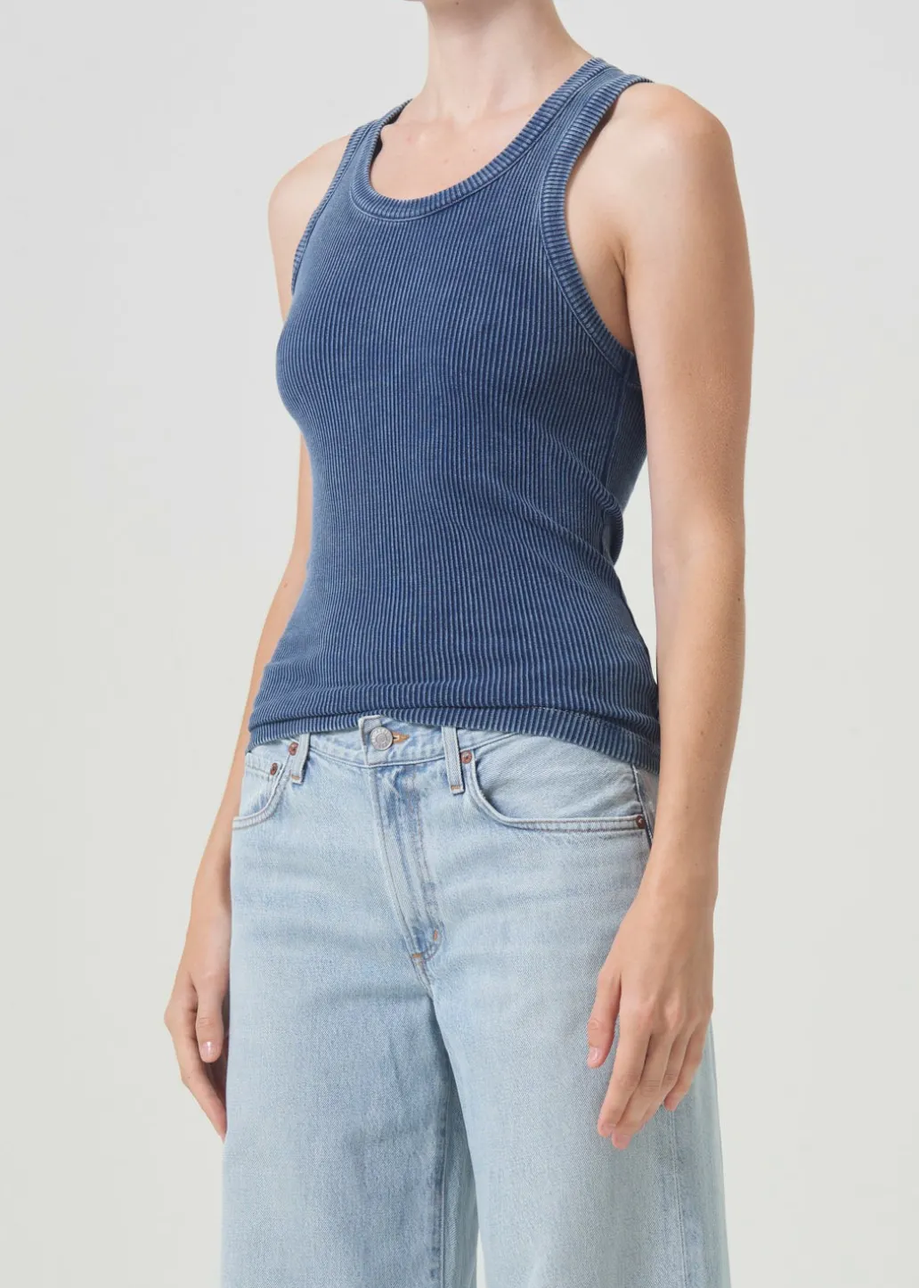 AGOLDE Poppy Tank In Indigo Best