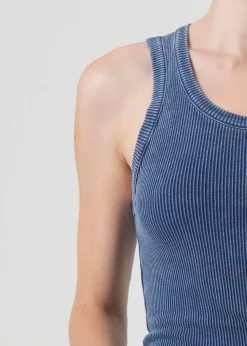 AGOLDE Poppy Tank In Indigo Best