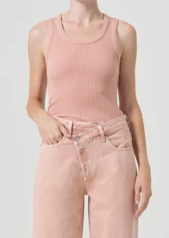 AGOLDE Poppy Tank In Pink Salt Flash Sale
