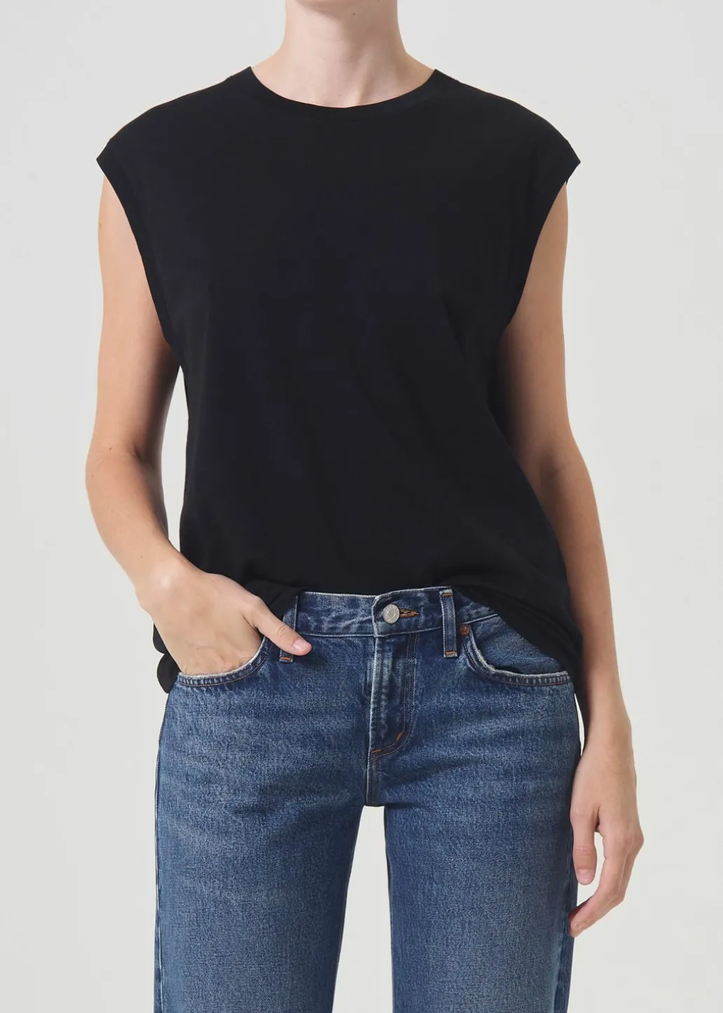 AGOLDE Raya Muscle Tee In Black Best Sale