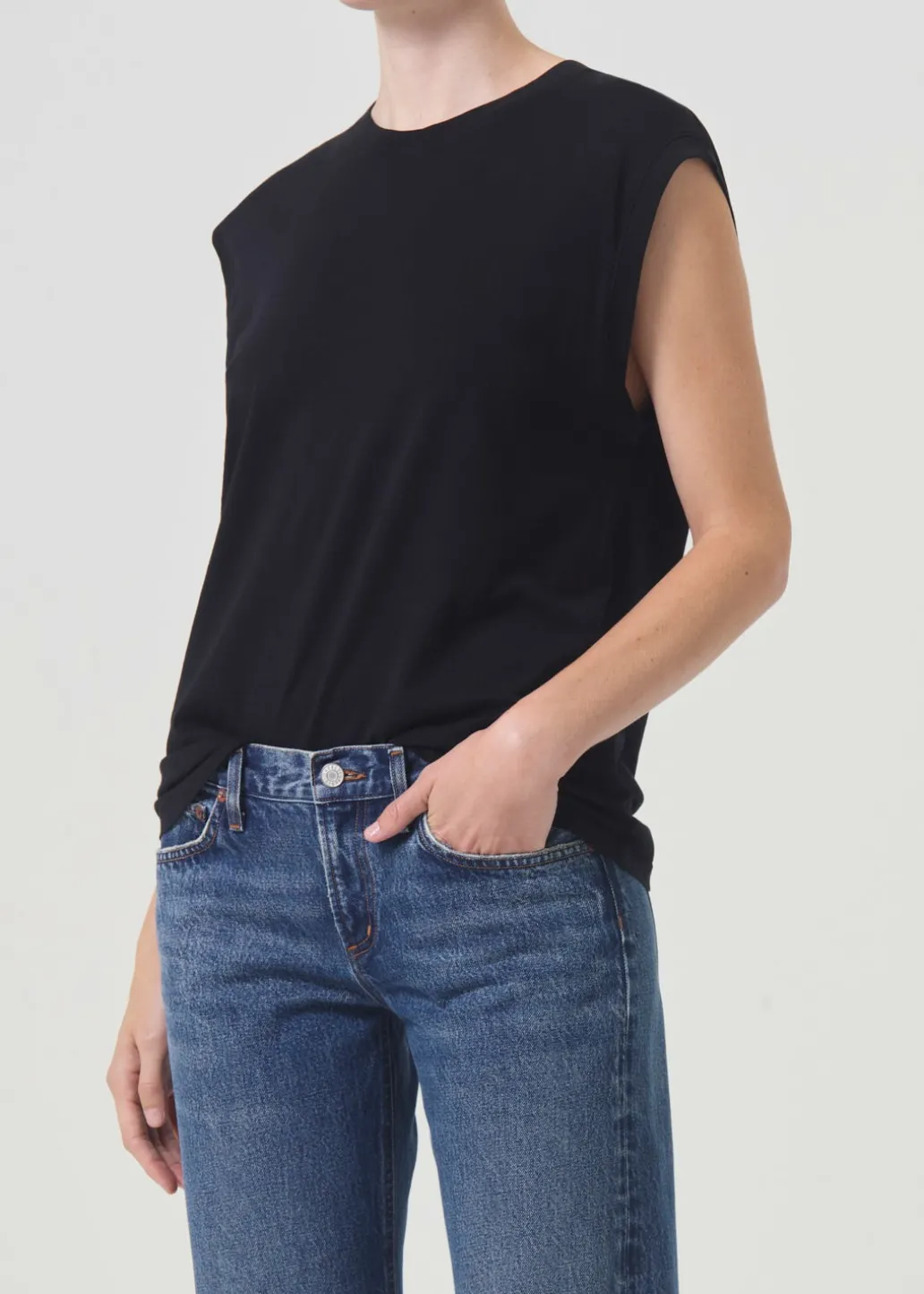 AGOLDE Raya Muscle Tee In Black Best Sale