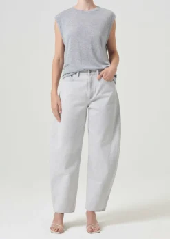 AGOLDE Raya Muscle Tee In Grey Heather New