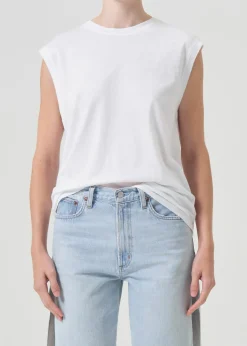 AGOLDE Raya Muscle Tee In White Discount